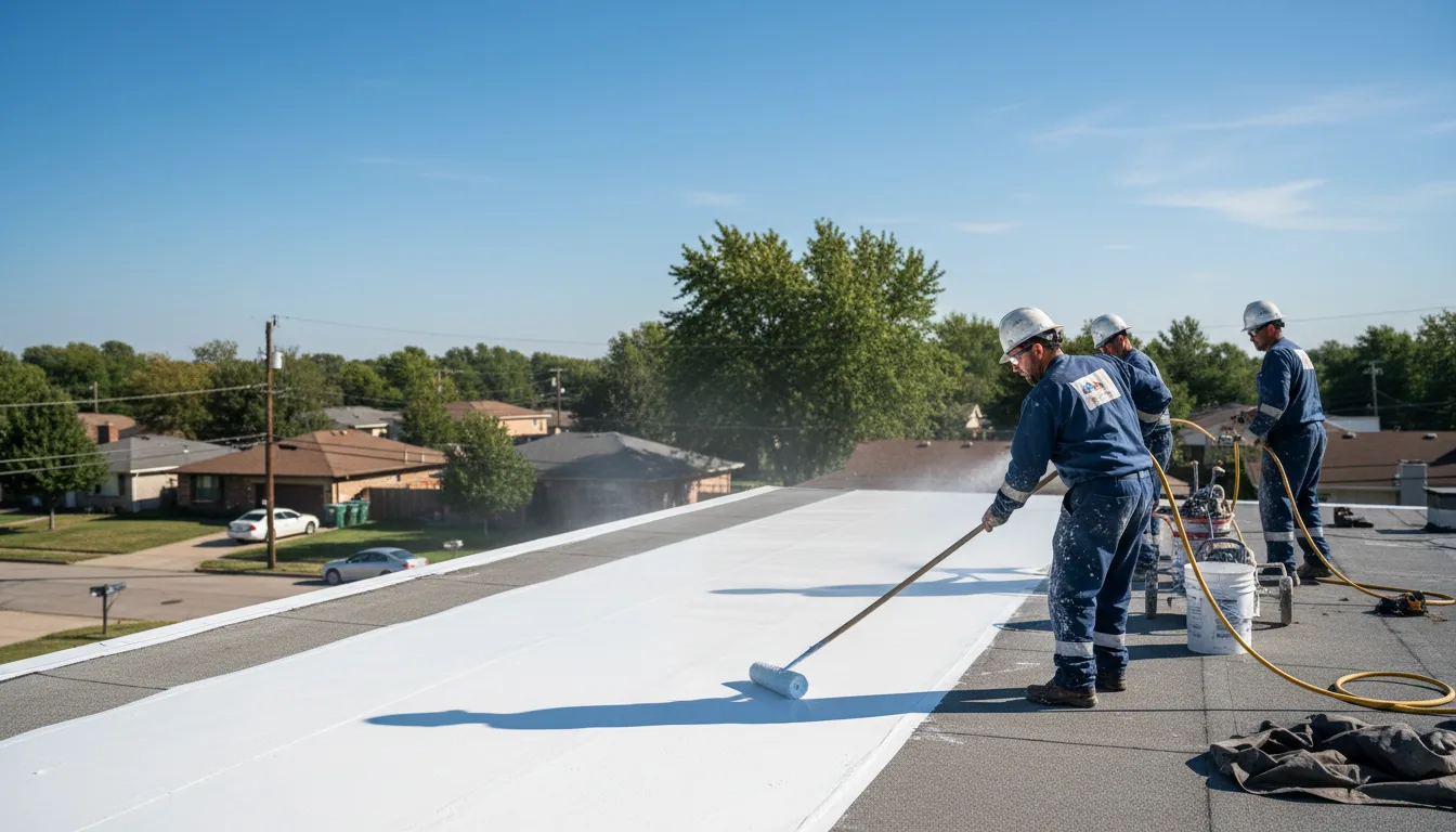 Commercial roof coating in Alma, AR near me